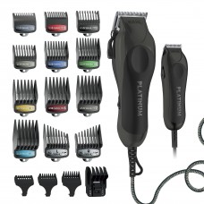 Wahl USA Pro Series Platinum Corded Clipper Corded Trimmer for Home Haircutting with Premium Secure Fit Color Coded Guide Comb