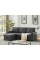 Contemporary Home Living 86' Linen Reversible Sleeper Sectional Sofa - Gray