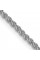 Diamond2Deal 14K White Gold Spiga Chain Necklace, 24' (W-1.5Mm)