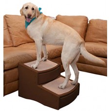 Pet Gear Easy Step II Extra Wide Pet Stairs, 2-step/for cats and dogs up to 200-pounds, Chocolate