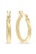 szul.com 10K Yellow Gold Shiny Diamond Cut Engraved Hoop Earrings (16mm)