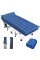 GETOVIN Cot, Camping Cot with Thick Pad,Cots for Sleeping,Camping Bed Folding Cot 450LBS(Max Load) Comfortable Double Layer Oxfo