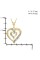 Accent White Diamond 14K Gold Over Silver Heart Pendant