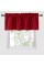 Hiasan Red Christmas Valance Curtains for Kitchen Blackout Thermal Insulated Rod Pocket Window Valances, 42 x 18 Inches Length,