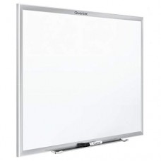 quartet whiteboard, non-magnetic dry erase white board, 2' x 1.5', total erase, silver aluminum frame (s531)