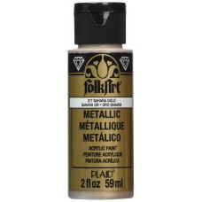 FolkArt Metallic Acrylic Paint in Assorted Colors (2 oz), 577, Sashara Gold