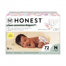 The Honest Company Clean Conscious Diapers PlantBased Sustainable Rose Blossom Tutu Cute Club Box Size Newborn 72 Co