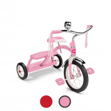 radio flyer classic pink dual deck tricycle ride on, 31.5l x 24.5w x 21.5h in.