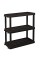 Oskar Large 3-Tier Interlocking Shelving Unit, 18 X 36 X 38', Black