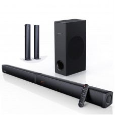 MEREDO Sound bar with Subwoofer 180W Detachable 2 in 1 Sound Bars for TV 21cH Treble & Bass Adjust 5 EQ Modes ARcOpticalAUXBluet