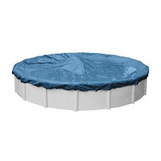 Pool Mate 3524-4PM Heavy-Duty Blue Winter Pool Cover for Round Above Ground Swimming Pools, 24-ft. Round Pool