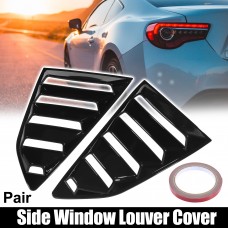 Unique Bargains 1 Pair Car Rear Side Window Louvers Cover for Chevrolet Camaro Glossy Black