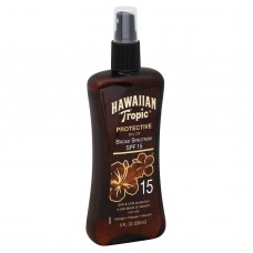 Hawaiian Tropic Protective Dry Oil Sunscreen, Spray Pump, SPF 15, 8 fl oz