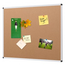 VIZ-PRO VIZPRO Cork Notice Board 36 X 24 Inches Silver Aluminium Frame