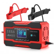 Yonhan Battery Charger 10-Amp 12V And 24V Fully-Automatic Smart Car Battery Charger, Battery Maintainer Trickle Charger, And Bat