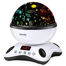 Moredig Night Light Projector Remote Control and Timer Design Projection lamp, Built-in 12 Light Songs 360 Degree Rotating 8