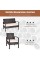 Costway 4PCS Patio Rattan Conversation Furniture Set Cushioned Seat Glass Table