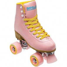 Impala Rollerskates Girls Impala Quad Skate (Big Kid/Adult) Pink/Yellow 10 (US Mens 8, Womens 10) M