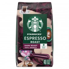 Starbucks Whole Bean Coffee, Espresso Roast Dark (40 Ounce)