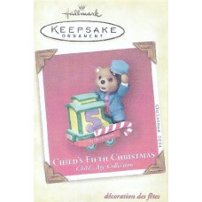 hallmark keepsake ornament - child's fifth christmas 2004 (qxg5774)