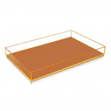 Vandue OnDisplay Electric Neon Luxe Clear Acrylic Stackable Cosmetic/Jewelry Tray - Hot Orange