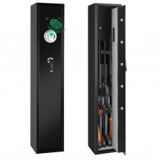 Costway Rifle Gun Safe Gun Safe for Rifle 3-Gun Safe Quick Access Shotgun Safe for Home