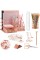 kaakow rose gold desk organizers and accessories office supplies set stapler, pen holder, phone holder, scissors, pen, ruler,