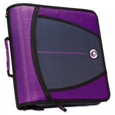 Case It Large Capacity Zipper Binder, 3 Rings, 3' Capacity, 11 X 8.5, Purple