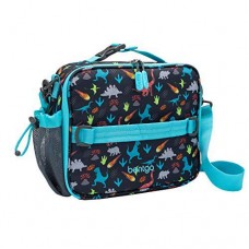 bentgo kids lunch bag - durable, double insulated, water-resistant fabric, interior & exterior zippered pockets, water bottle