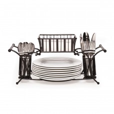 Gourmet Basics By Mikasa Band & Stripe Buffet Caddy