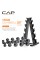 CAP Barbell 150 LB Coated Hex Dumbbell Weight Set with Vertical Rack Black New Edition