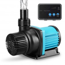 JEREPET 2250GPH Aquarium 24V DC Return Pump with Controller, Submersible and Inline Return Pump for Fish Tank,Aquariums,Fountain