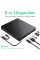 Great Choice Products 5 In 1 External Cd Dvd Drive Usb 3.0 Type-C Cd-Dvd Rw Burner Sd/Tf&Usb Ports