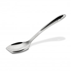 all-clad cook & serve stainless steel solid spoon, 10 inch, silver