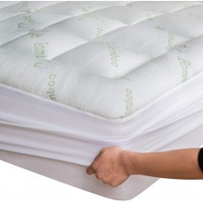 Niagara Sleep Solution Viscose Made from Bamboo Full Mattress Topper - Thick cooling Breathable Pillow Top Mattress Pad for Back Pain Relief - Deep Poc