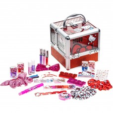 Townley Girl Hello Kitty Townley Girl Train Case Cosmetic Makeup Set Includes Lip Gloss Eye Shimmer Nail Polish Hair Accessories More