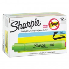 Sharpie SAN25026 Accent Tank Style Highlighter, Chisel Tip, Fluorescent Green, Dozen