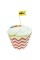 wrapables standard size chevron cupcake wrappers (set of 60), orange