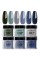 AZUREBEAUTY Dip Powder Nail Set Blue Sage Green Grey Shades, All Seasons 6 Colors Dipping Powder Starter Kit French Nail Art Man