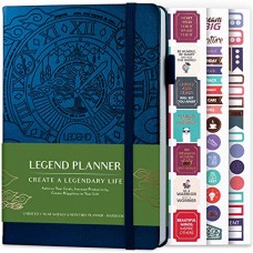 Legend Planner – Deluxe Weekly & Monthly Life Planner to Hit Your Goals & Live Happier. Organizer Notebook & Productivity Journa