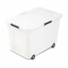 Advantus AVT34009 Rolling Storage Box, Clear, 15-Gallon Size