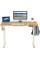 SHW Electric Height Adjustable Standing Desk with Hanging Hooks and cable Management, 48 x 24 Inches, Oak