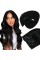 Sunny Hair Sunny Clip in Human Hair Extensions 22inch Jet Black Clip on Hair Extensions For Women Black Clip in Hair Extensions Real Human