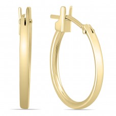 szul.com 14K Yellow Gold 14MM Hoop Earrings (1.5MM Gauges)