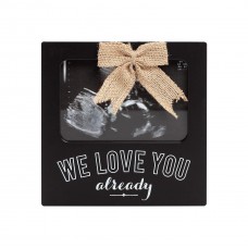 Kate Milo We Love You Already Sonogram Frame, Ultrasound Keepsake Frame, Gender Neutral Baby Nursery Dacor, Black With Burlap B