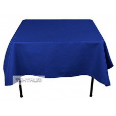 TEKTRUM 70 X 70 INCH 70'X70' SQUARE POLYESTER TABLECLOTH - THICK/HEAVY DUTY/DURABLE FABRIC - Blue