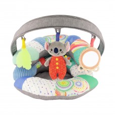 Infantino 3-in-1 Tummy Time, Sit Support & Mini Gym - Removable Toy Arch - Musical Koala Pal, Soothing Leaf Teether & Peek-and-S