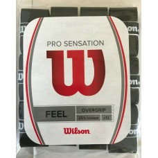 Wilson - WRZ4011BK - Tennis Pro - SENSATION - Overgrip - Pack of 12 - Black