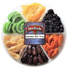 It's Delish Gourmet Dried Fruit Variety Gift Tray Large 6-Pt - Christmas, New Year Events, Fathers Mothers Day Holiday PartyGift Box