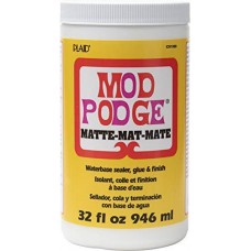 mod podge cs11303 waterbase sealer, glue and finish, 32 oz, matte